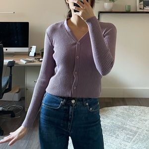 Lilac purple cardigan